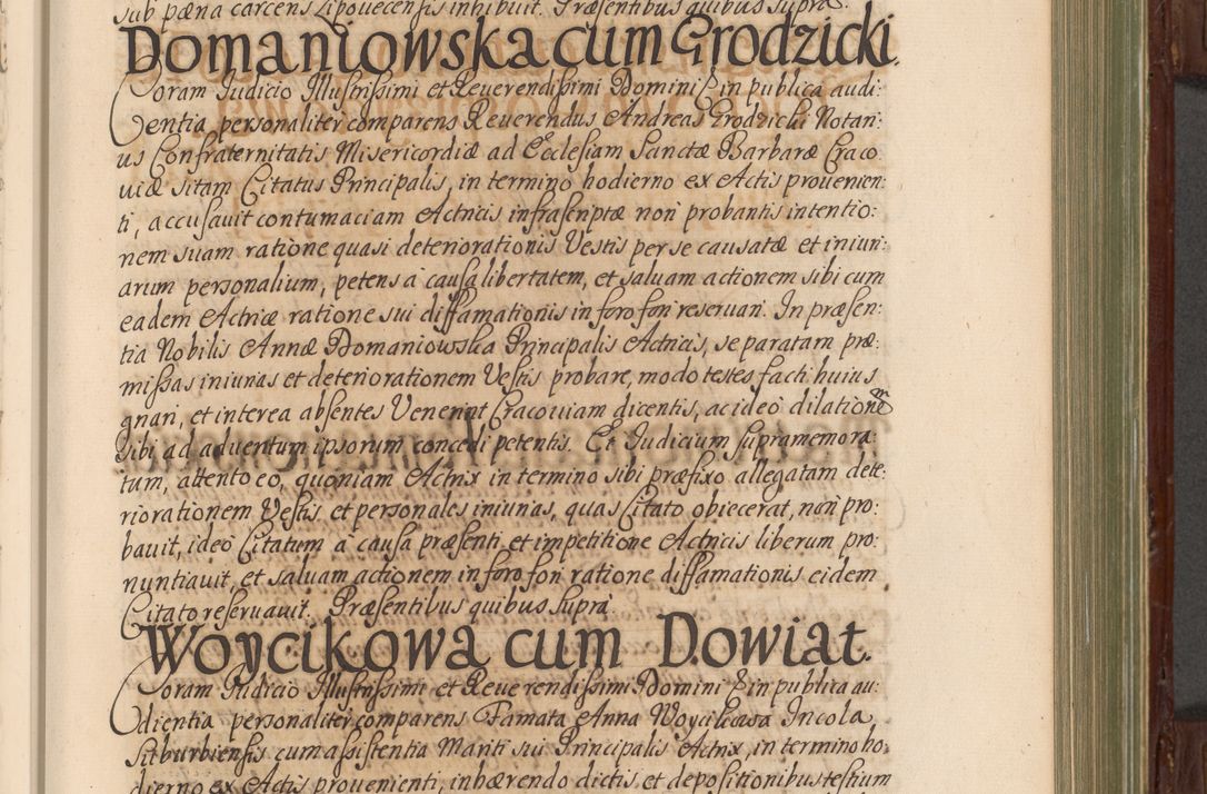 Zdjęcie nr 218 dla obiektu archiwalnego: Acta actorum episcopalium R. D. Andrea Trzebicki, episcopi Cracoviensis a mense Aprili 1675 ad Aprilem 1676 acticatorum. Volumen VI