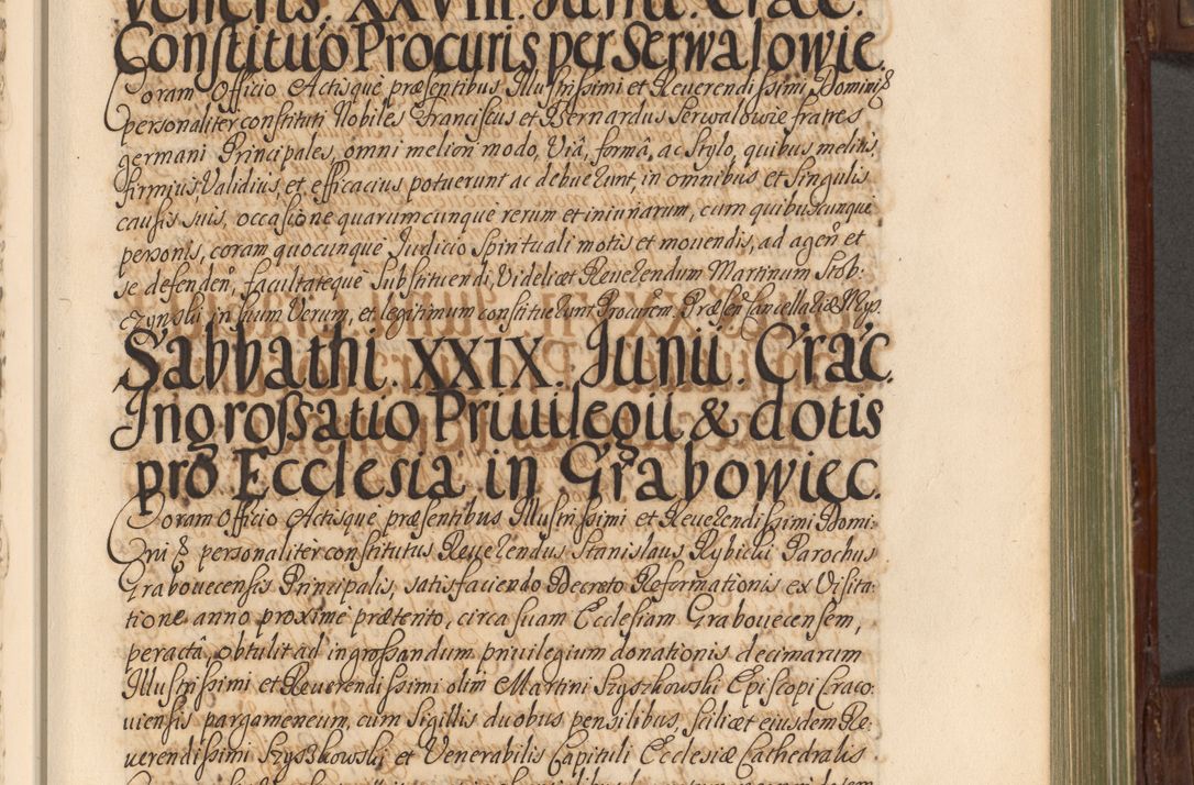 Zdjęcie nr 158 dla obiektu archiwalnego: Acta actorum episcopalium R. D. Andrea Trzebicki, episcopi Cracoviensis a mense Aprili 1675 ad Aprilem 1676 acticatorum. Volumen VI