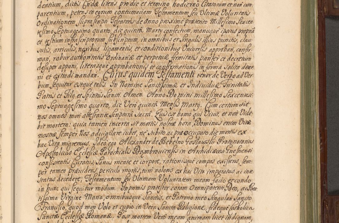 Zdjęcie nr 138 dla obiektu archiwalnego: Acta actorum episcopalium R. D. Andrea Trzebicki, episcopi Cracoviensis a mense Aprili 1675 ad Aprilem 1676 acticatorum. Volumen VI