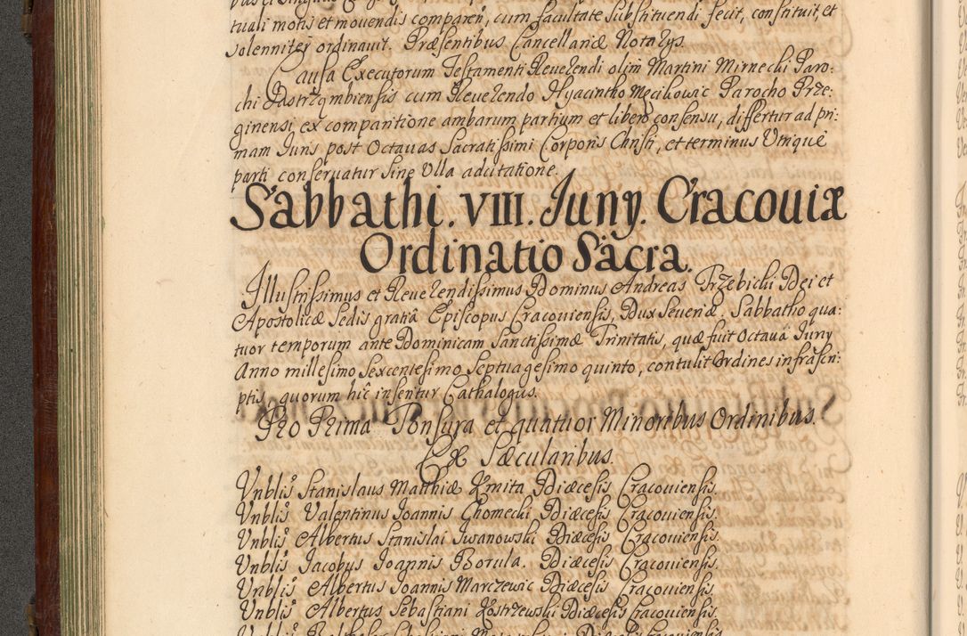 Zdjęcie nr 119 dla obiektu archiwalnego: Acta actorum episcopalium R. D. Andrea Trzebicki, episcopi Cracoviensis a mense Aprili 1675 ad Aprilem 1676 acticatorum. Volumen VI