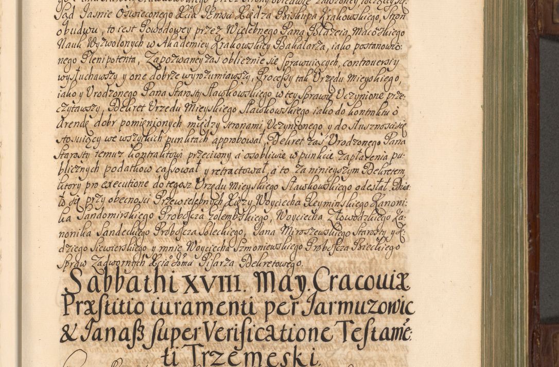 Zdjęcie nr 84 dla obiektu archiwalnego: Acta actorum episcopalium R. D. Andrea Trzebicki, episcopi Cracoviensis a mense Aprili 1675 ad Aprilem 1676 acticatorum. Volumen VI