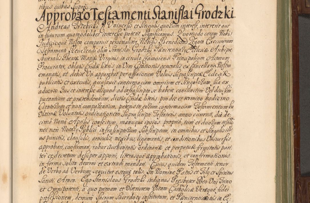 Zdjęcie nr 98 dla obiektu archiwalnego: Acta actorum episcopalium R. D. Andrea Trzebicki, episcopi Cracoviensis a mense Aprili 1675 ad Aprilem 1676 acticatorum. Volumen VI