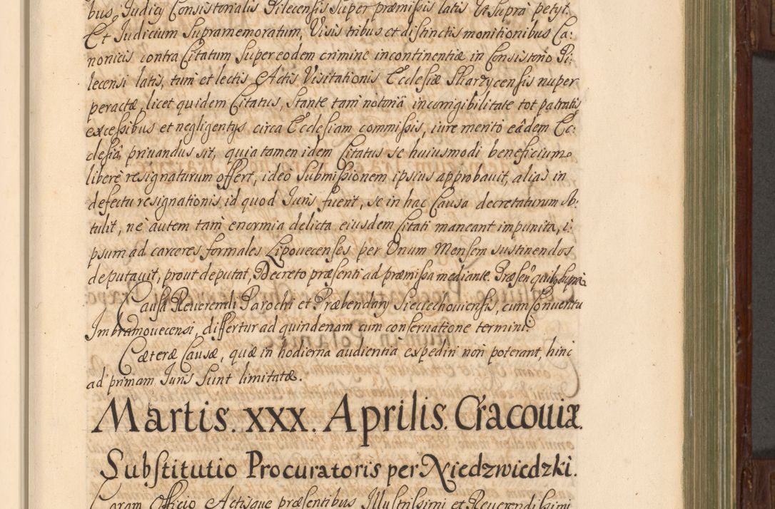 Zdjęcie nr 52 dla obiektu archiwalnego: Acta actorum episcopalium R. D. Andrea Trzebicki, episcopi Cracoviensis a mense Aprili 1675 ad Aprilem 1676 acticatorum. Volumen VI