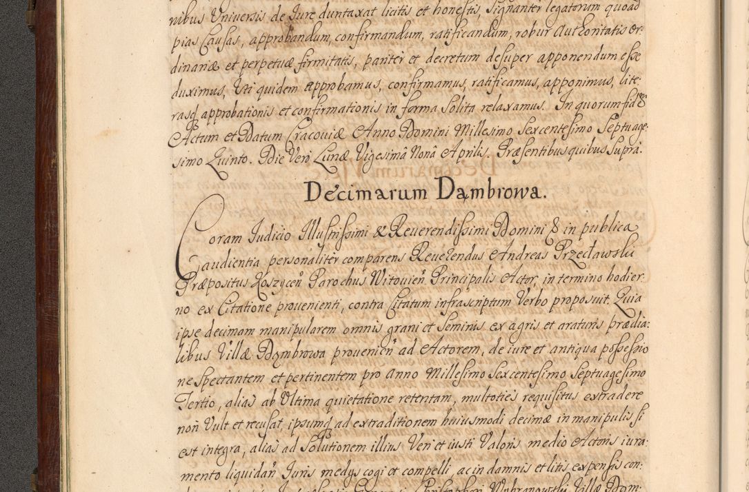 Zdjęcie nr 27 dla obiektu archiwalnego: Acta actorum episcopalium R. D. Andrea Trzebicki, episcopi Cracoviensis a mense Aprili 1675 ad Aprilem 1676 acticatorum. Volumen VI