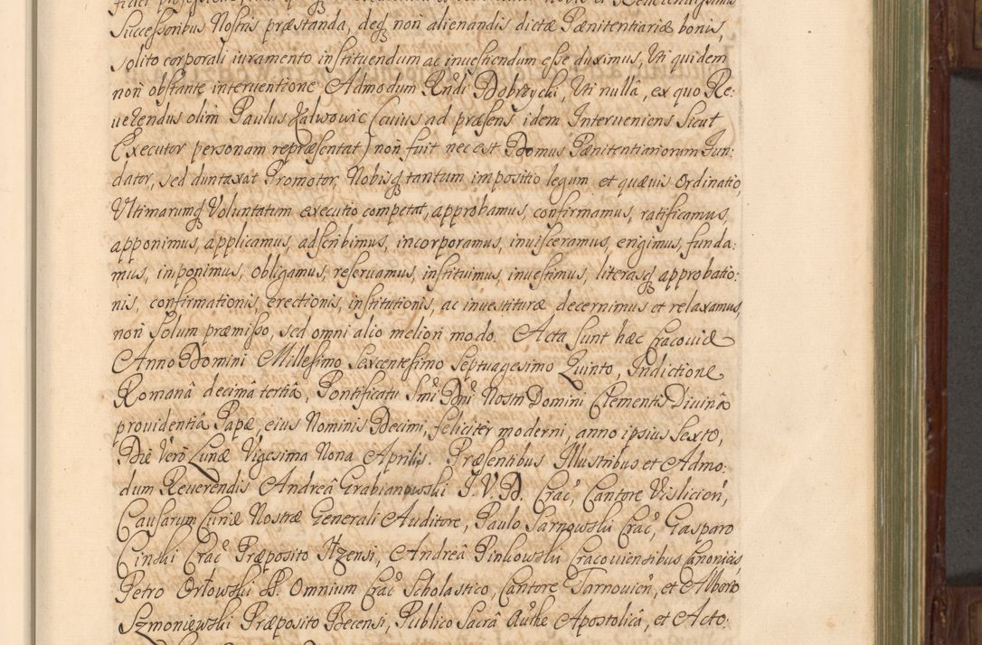Zdjęcie nr 20 dla obiektu archiwalnego: Acta actorum episcopalium R. D. Andrea Trzebicki, episcopi Cracoviensis a mense Aprili 1675 ad Aprilem 1676 acticatorum. Volumen VI