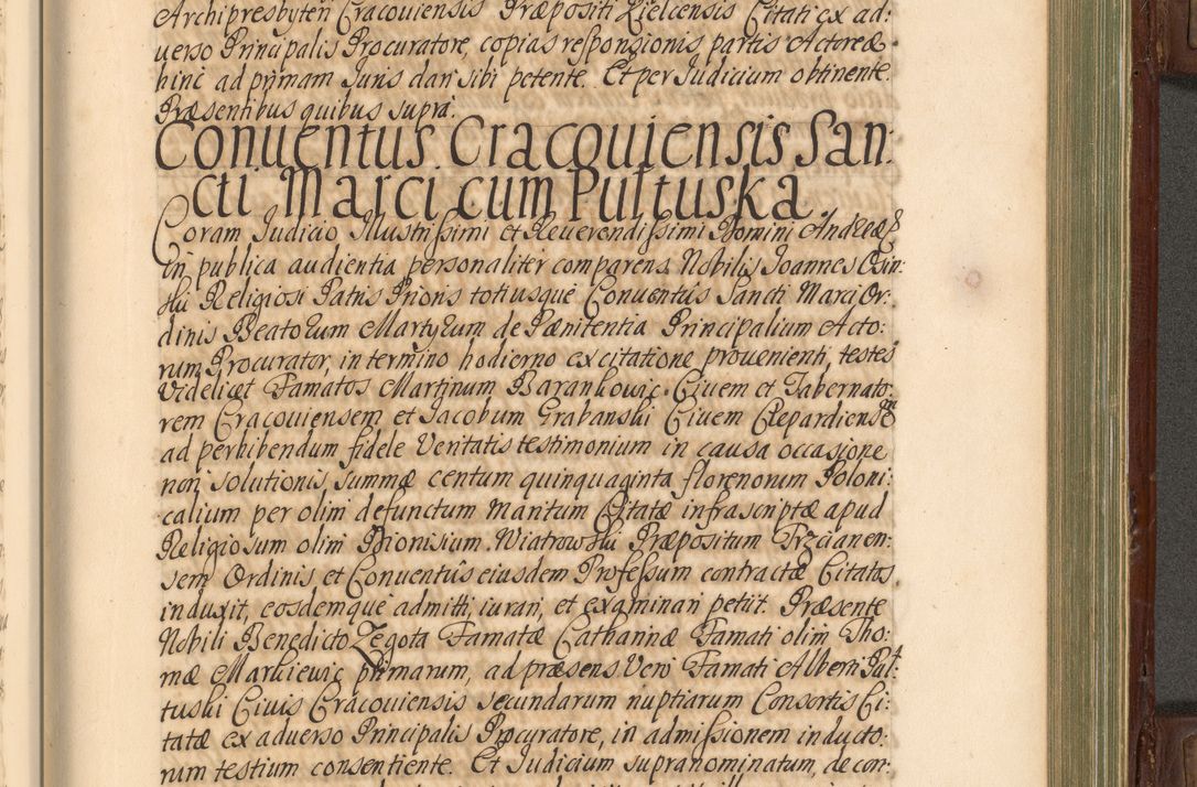 Zdjęcie nr 704 dla obiektu archiwalnego: Acta actorum episcopalium R. D. Andrea Trzebicki, episcopi Cracoviensis a mense Aprili 1675 ad Aprilem 1676 acticatorum. Volumen VI