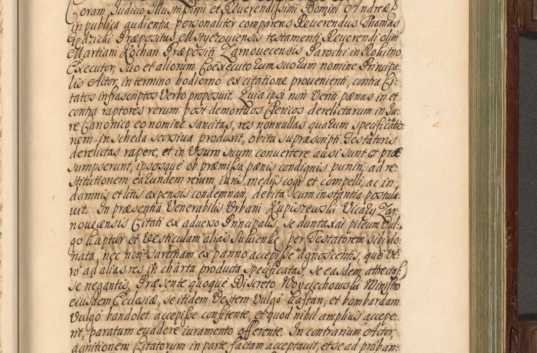 Zdjęcie nr 706 dla obiektu archiwalnego: Acta actorum episcopalium R. D. Andrea Trzebicki, episcopi Cracoviensis a mense Aprili 1675 ad Aprilem 1676 acticatorum. Volumen VI