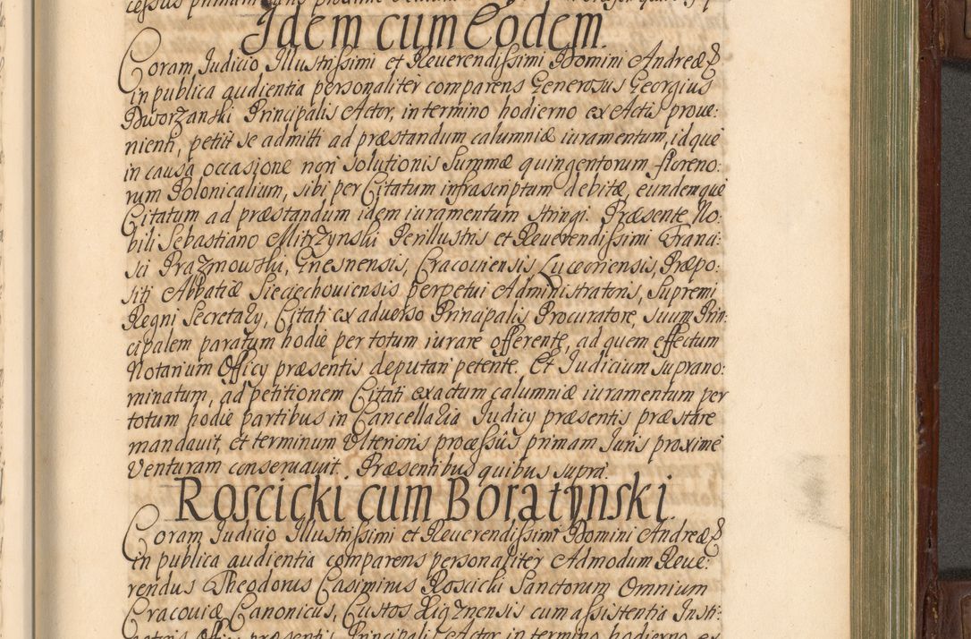 Zdjęcie nr 700 dla obiektu archiwalnego: Acta actorum episcopalium R. D. Andrea Trzebicki, episcopi Cracoviensis a mense Aprili 1675 ad Aprilem 1676 acticatorum. Volumen VI