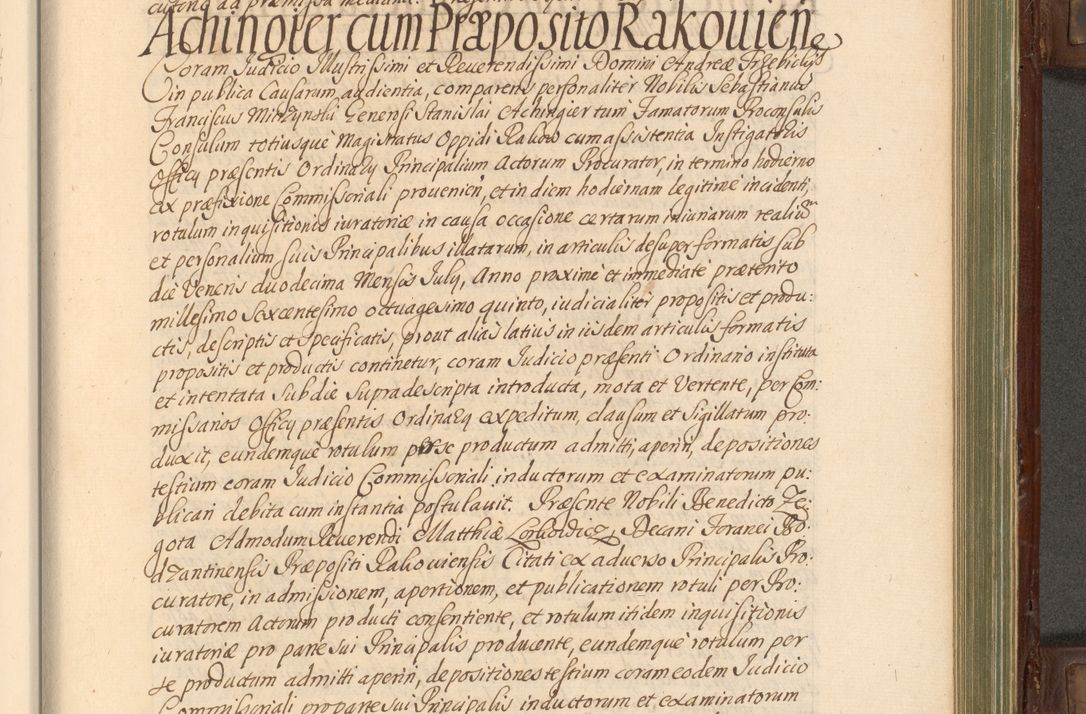 Zdjęcie nr 636 dla obiektu archiwalnego: Acta actorum episcopalium R. D. Andrea Trzebicki, episcopi Cracoviensis a mense Aprili 1675 ad Aprilem 1676 acticatorum. Volumen VI
