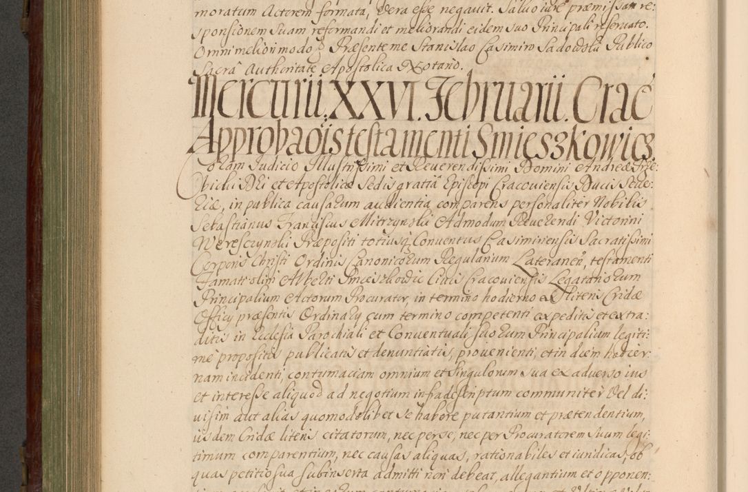 Zdjęcie nr 623 dla obiektu archiwalnego: Acta actorum episcopalium R. D. Andrea Trzebicki, episcopi Cracoviensis a mense Aprili 1675 ad Aprilem 1676 acticatorum. Volumen VI
