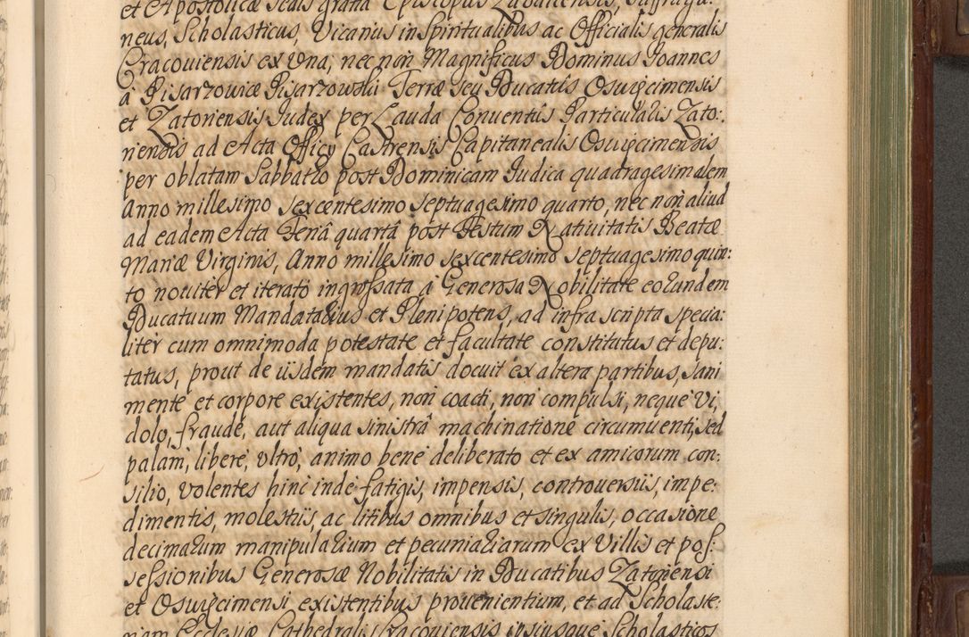 Zdjęcie nr 566 dla obiektu archiwalnego: Acta actorum episcopalium R. D. Andrea Trzebicki, episcopi Cracoviensis a mense Aprili 1675 ad Aprilem 1676 acticatorum. Volumen VI