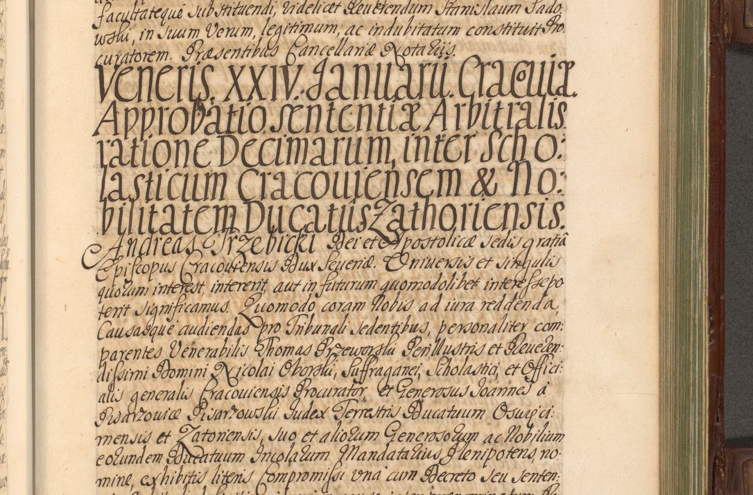 Zdjęcie nr 564 dla obiektu archiwalnego: Acta actorum episcopalium R. D. Andrea Trzebicki, episcopi Cracoviensis a mense Aprili 1675 ad Aprilem 1676 acticatorum. Volumen VI