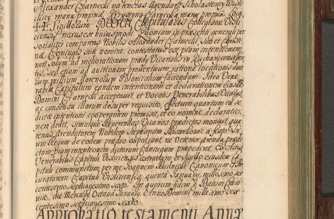 Zdjęcie nr 534 dla obiektu archiwalnego: Acta actorum episcopalium R. D. Andrea Trzebicki, episcopi Cracoviensis a mense Aprili 1675 ad Aprilem 1676 acticatorum. Volumen VI