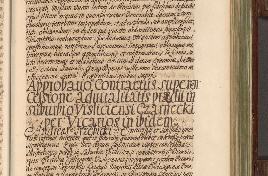 Zdjęcie nr 530 dla obiektu archiwalnego: Acta actorum episcopalium R. D. Andrea Trzebicki, episcopi Cracoviensis a mense Aprili 1675 ad Aprilem 1676 acticatorum. Volumen VI