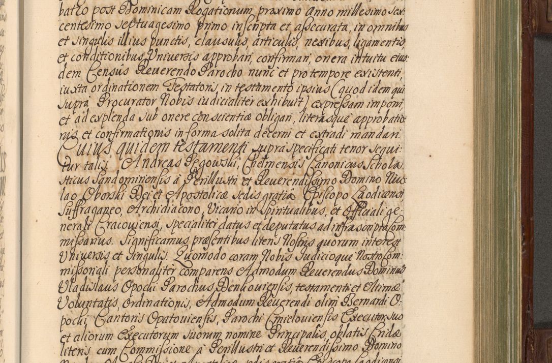 Zdjęcie nr 516 dla obiektu archiwalnego: Acta actorum episcopalium R. D. Andrea Trzebicki, episcopi Cracoviensis a mense Aprili 1675 ad Aprilem 1676 acticatorum. Volumen VI
