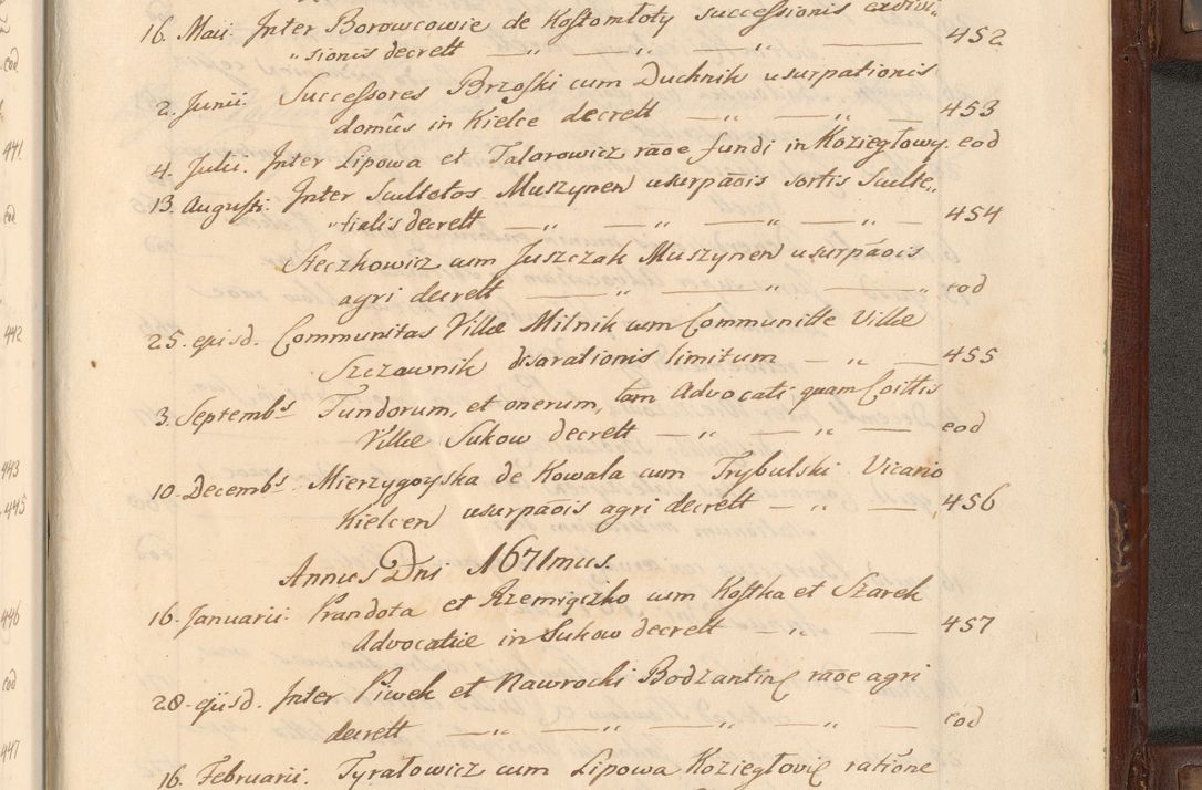 Zdjęcie nr 1012 dla obiektu archiwalnego: Acta actorum episcopalium R. D. Andrea Trzebicki, episcopi Cracoviensis a mense Aprili 1675 ad Aprilem 1676 acticatorum. Volumen VI