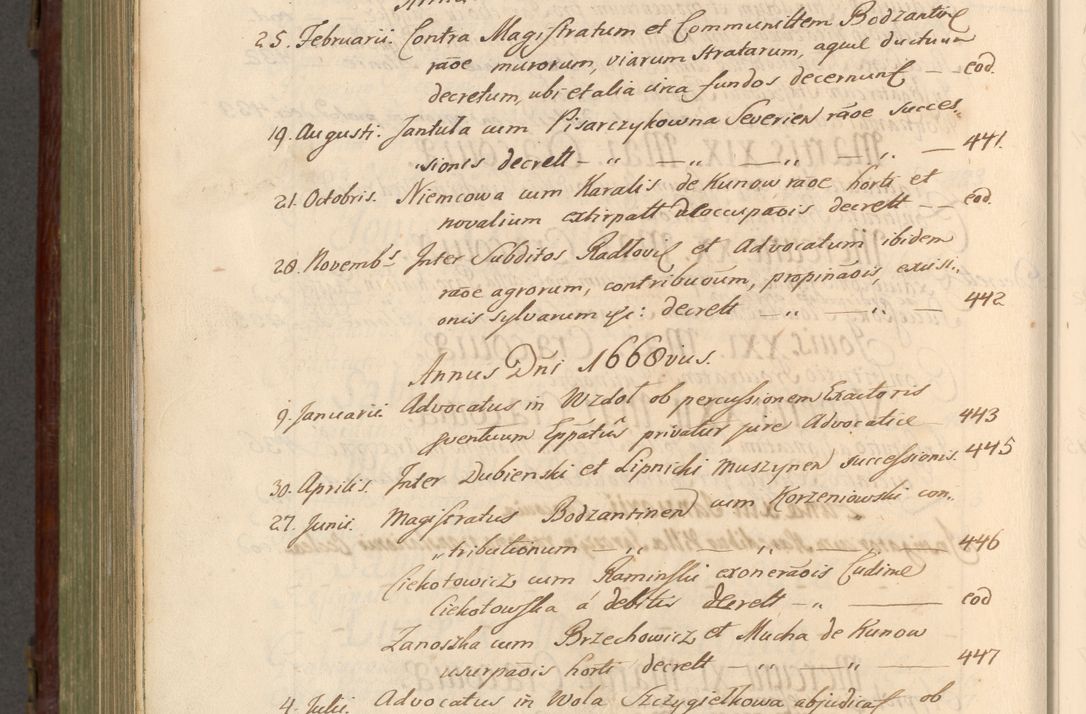 Zdjęcie nr 1011 dla obiektu archiwalnego: Acta actorum episcopalium R. D. Andrea Trzebicki, episcopi Cracoviensis a mense Aprili 1675 ad Aprilem 1676 acticatorum. Volumen VI