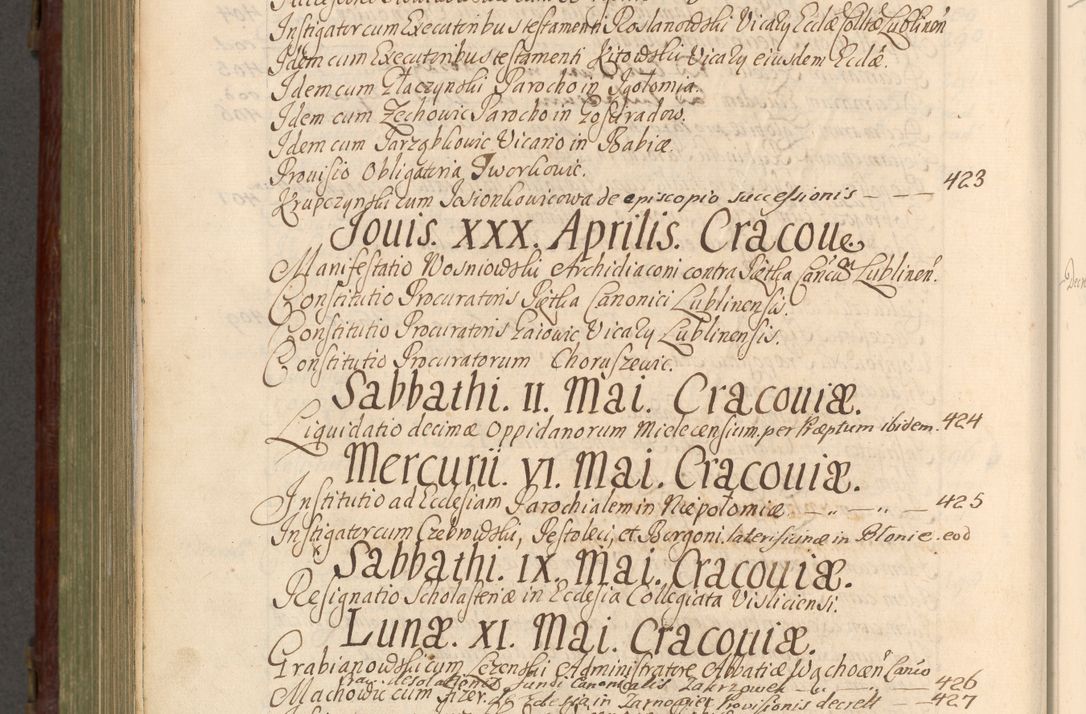 Zdjęcie nr 1009 dla obiektu archiwalnego: Acta actorum episcopalium R. D. Andrea Trzebicki, episcopi Cracoviensis a mense Aprili 1675 ad Aprilem 1676 acticatorum. Volumen VI