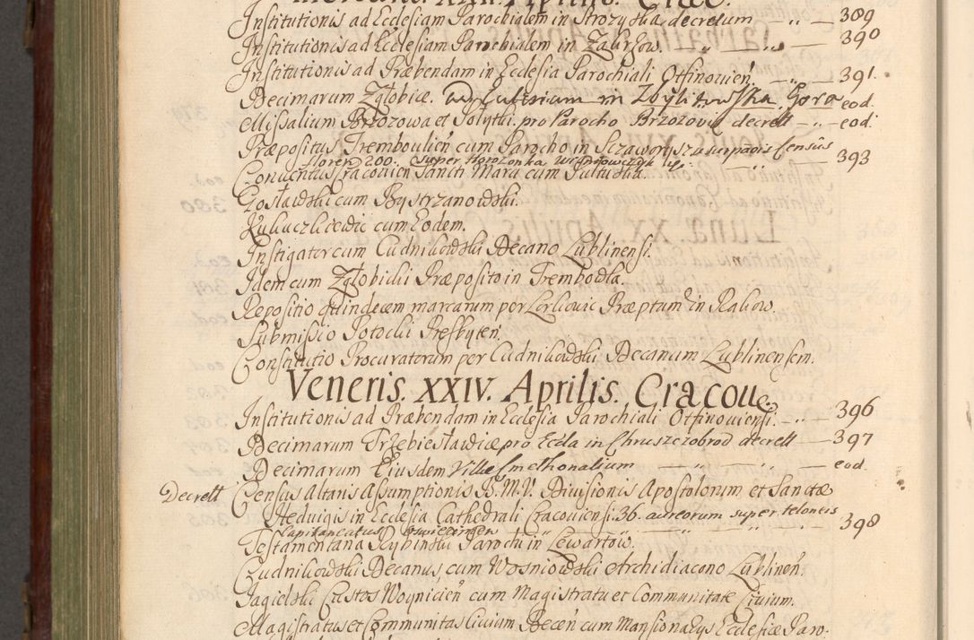 Zdjęcie nr 1007 dla obiektu archiwalnego: Acta actorum episcopalium R. D. Andrea Trzebicki, episcopi Cracoviensis a mense Aprili 1675 ad Aprilem 1676 acticatorum. Volumen VI