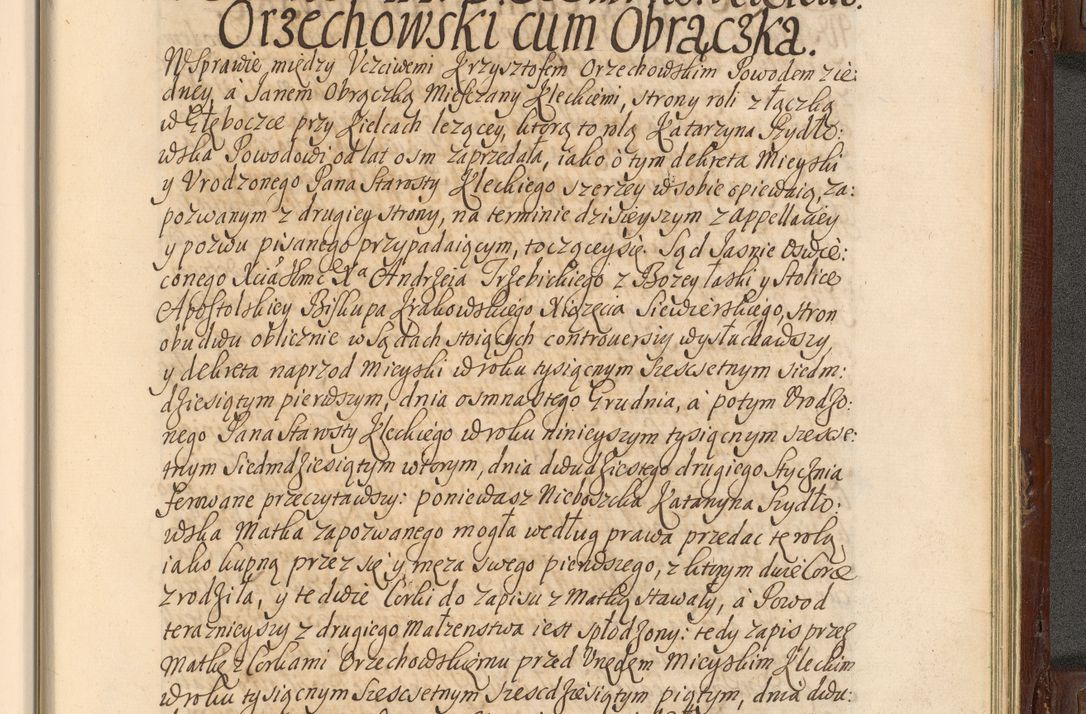 Zdjęcie nr 966 dla obiektu archiwalnego: Acta actorum episcopalium R. D. Andrea Trzebicki, episcopi Cracoviensis a mense Aprili 1675 ad Aprilem 1676 acticatorum. Volumen VI