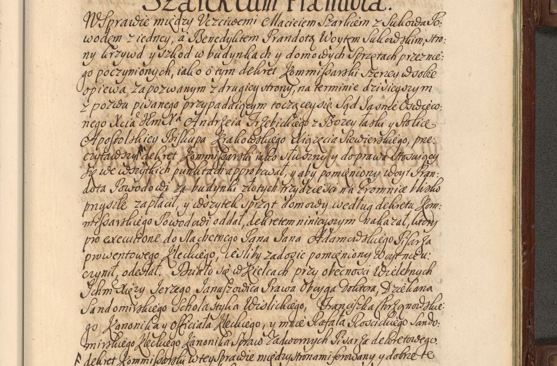 Zdjęcie nr 950 dla obiektu archiwalnego: Acta actorum episcopalium R. D. Andrea Trzebicki, episcopi Cracoviensis a mense Aprili 1675 ad Aprilem 1676 acticatorum. Volumen VI