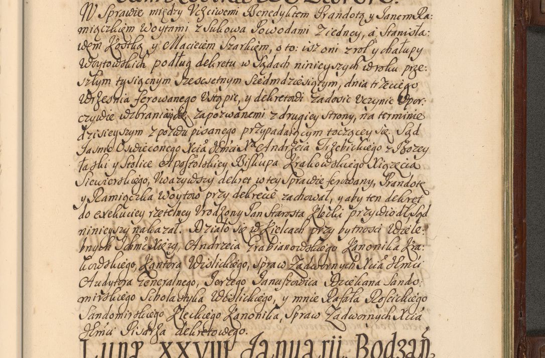 Zdjęcie nr 928 dla obiektu archiwalnego: Acta actorum episcopalium R. D. Andrea Trzebicki, episcopi Cracoviensis a mense Aprili 1675 ad Aprilem 1676 acticatorum. Volumen VI