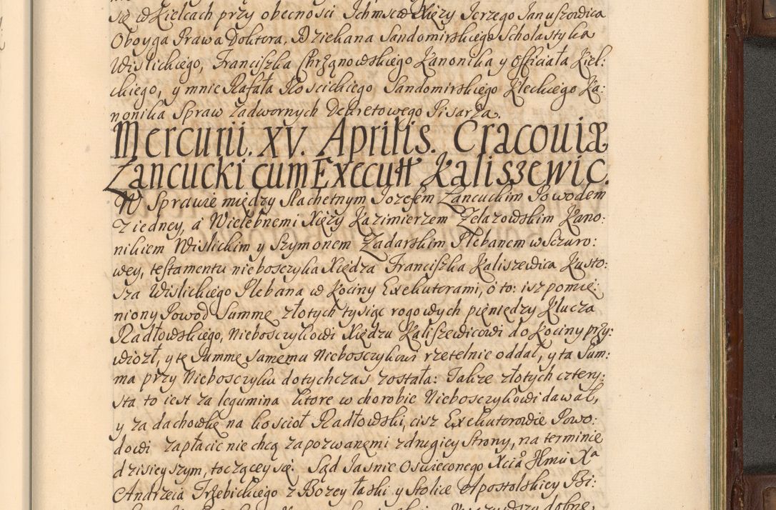Zdjęcie nr 918 dla obiektu archiwalnego: Acta actorum episcopalium R. D. Andrea Trzebicki, episcopi Cracoviensis a mense Aprili 1675 ad Aprilem 1676 acticatorum. Volumen VI
