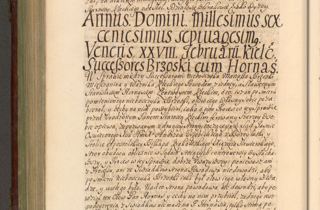Zdjęcie nr 917 dla obiektu archiwalnego: Acta actorum episcopalium R. D. Andrea Trzebicki, episcopi Cracoviensis a mense Aprili 1675 ad Aprilem 1676 acticatorum. Volumen VI