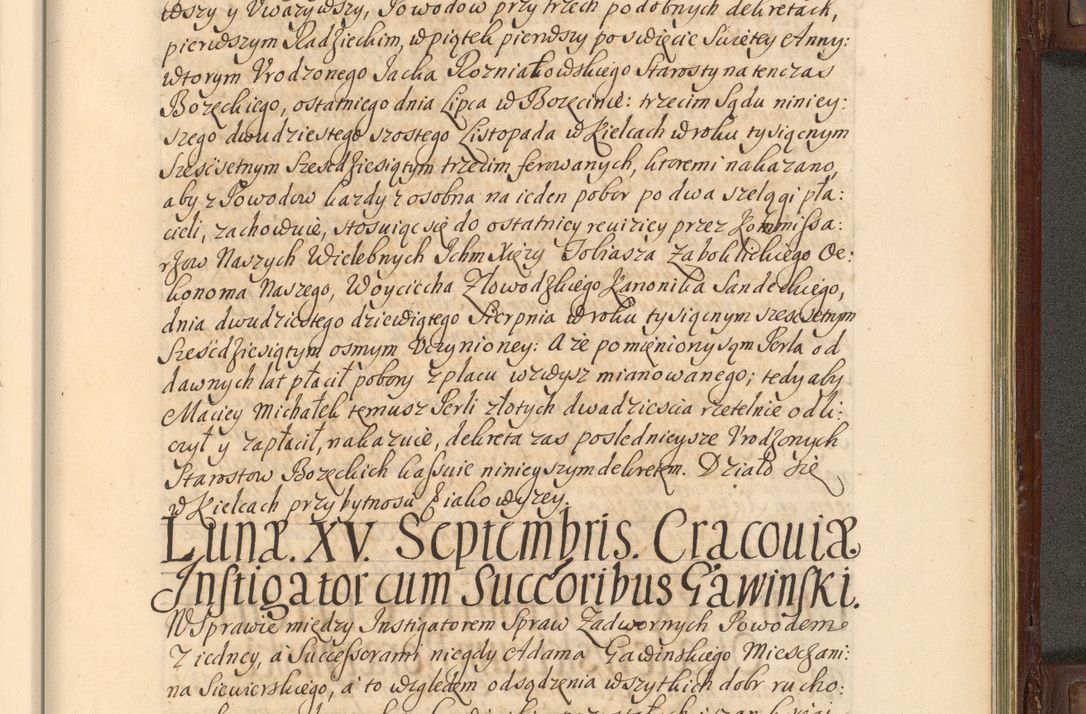 Zdjęcie nr 914 dla obiektu archiwalnego: Acta actorum episcopalium R. D. Andrea Trzebicki, episcopi Cracoviensis a mense Aprili 1675 ad Aprilem 1676 acticatorum. Volumen VI