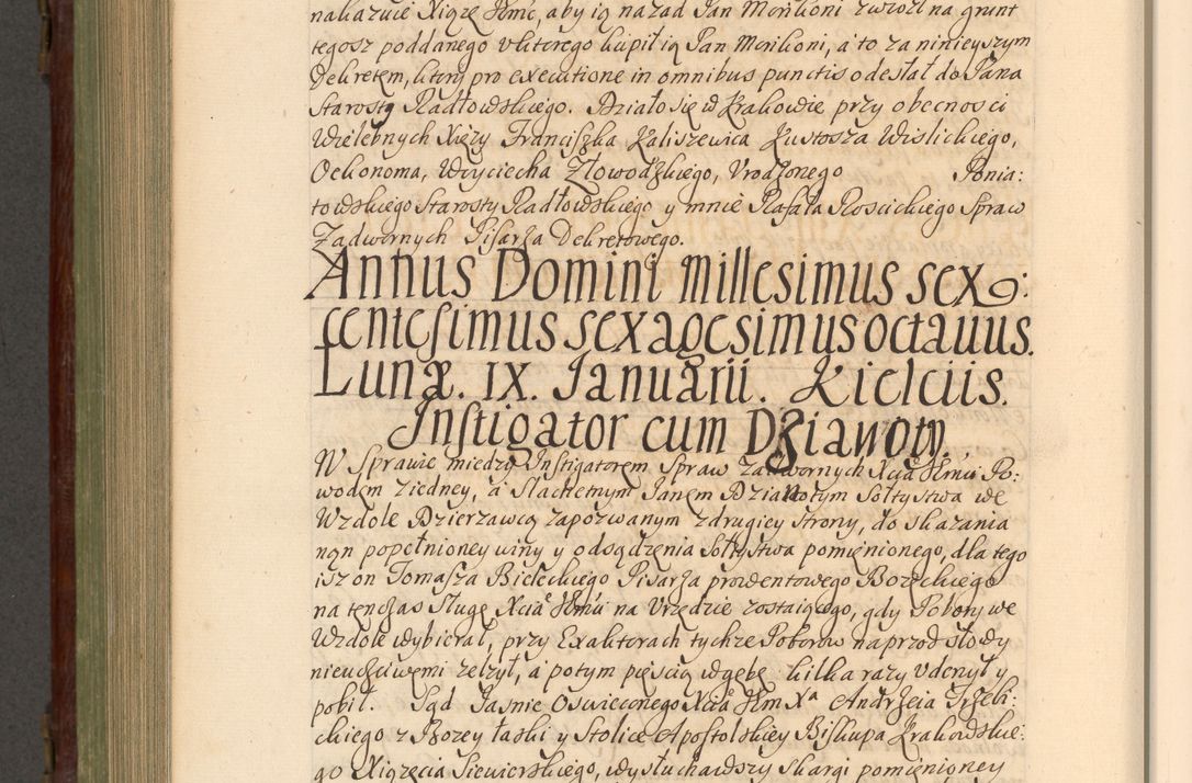 Zdjęcie nr 901 dla obiektu archiwalnego: Acta actorum episcopalium R. D. Andrea Trzebicki, episcopi Cracoviensis a mense Aprili 1675 ad Aprilem 1676 acticatorum. Volumen VI