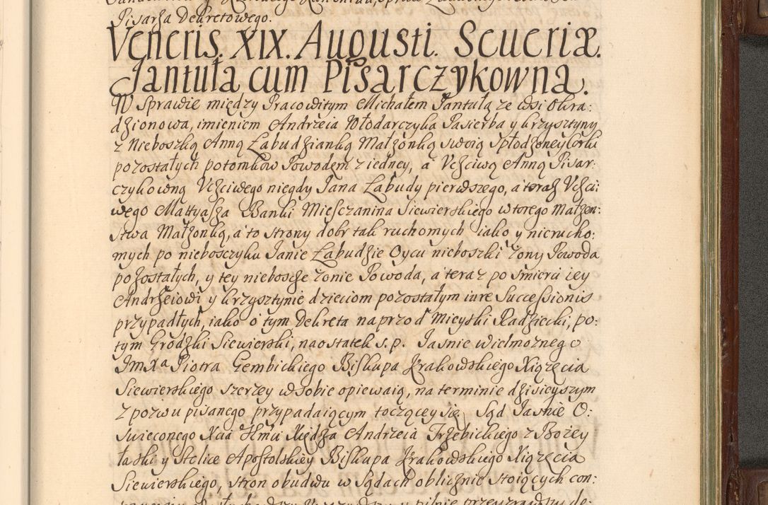 Zdjęcie nr 896 dla obiektu archiwalnego: Acta actorum episcopalium R. D. Andrea Trzebicki, episcopi Cracoviensis a mense Aprili 1675 ad Aprilem 1676 acticatorum. Volumen VI