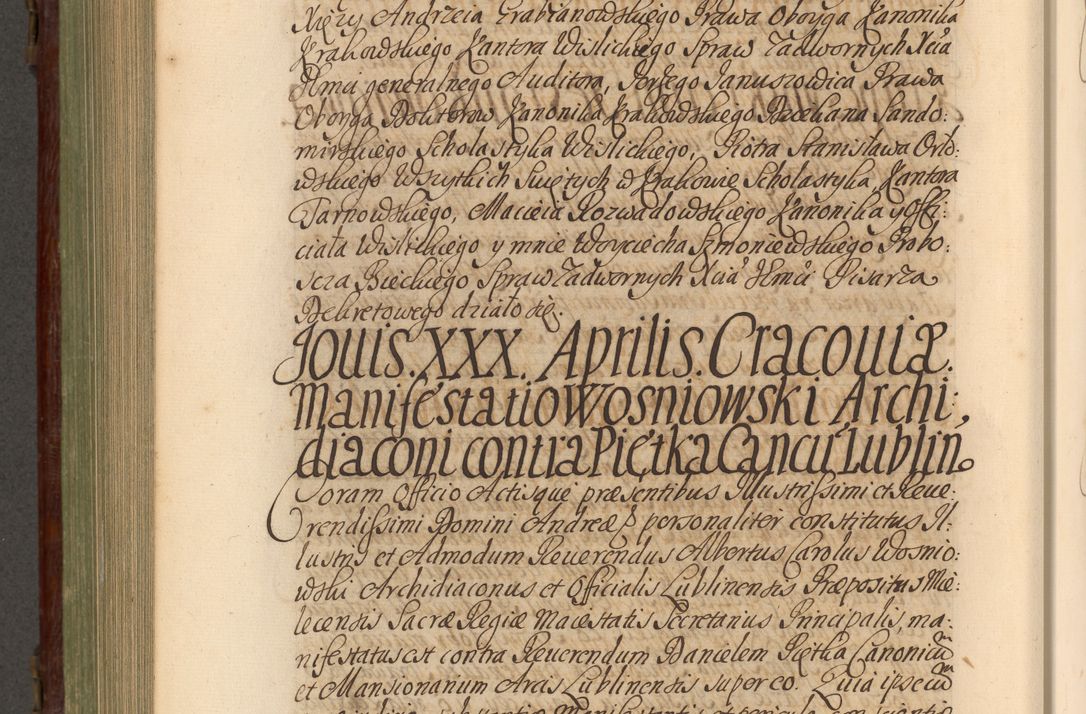 Zdjęcie nr 857 dla obiektu archiwalnego: Acta actorum episcopalium R. D. Andrea Trzebicki, episcopi Cracoviensis a mense Aprili 1675 ad Aprilem 1676 acticatorum. Volumen VI