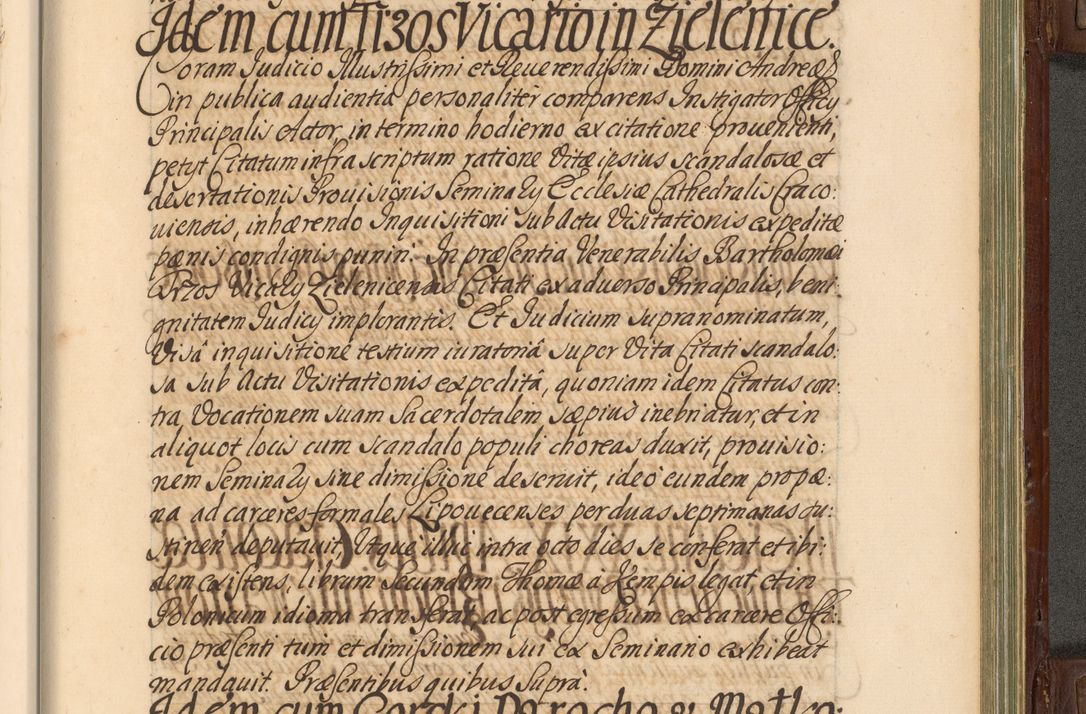 Zdjęcie nr 840 dla obiektu archiwalnego: Acta actorum episcopalium R. D. Andrea Trzebicki, episcopi Cracoviensis a mense Aprili 1675 ad Aprilem 1676 acticatorum. Volumen VI