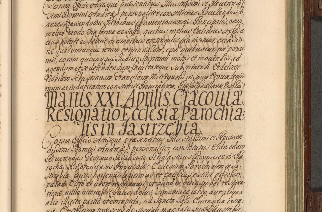 Zdjęcie nr 788 dla obiektu archiwalnego: Acta actorum episcopalium R. D. Andrea Trzebicki, episcopi Cracoviensis a mense Aprili 1675 ad Aprilem 1676 acticatorum. Volumen VI