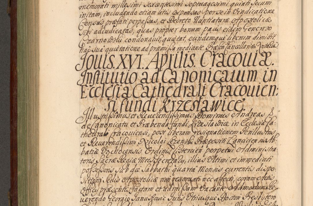Zdjęcie nr 769 dla obiektu archiwalnego: Acta actorum episcopalium R. D. Andrea Trzebicki, episcopi Cracoviensis a mense Aprili 1675 ad Aprilem 1676 acticatorum. Volumen VI