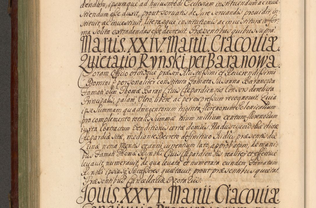 Zdjęcie nr 765 dla obiektu archiwalnego: Acta actorum episcopalium R. D. Andrea Trzebicki, episcopi Cracoviensis a mense Aprili 1675 ad Aprilem 1676 acticatorum. Volumen VI