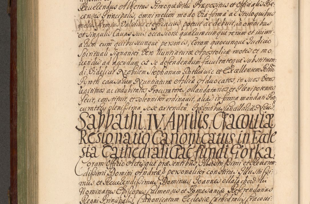 Zdjęcie nr 767 dla obiektu archiwalnego: Acta actorum episcopalium R. D. Andrea Trzebicki, episcopi Cracoviensis a mense Aprili 1675 ad Aprilem 1676 acticatorum. Volumen VI