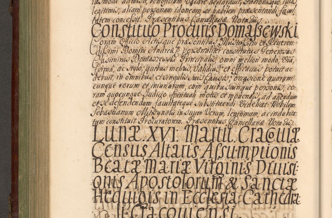 Zdjęcie nr 737 dla obiektu archiwalnego: Acta actorum episcopalium R. D. Andrea Trzebicki, episcopi Cracoviensis a mense Aprili 1675 ad Aprilem 1676 acticatorum. Volumen VI