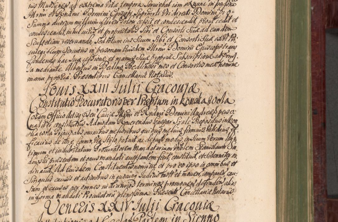 Zdjęcie nr 126 dla obiektu archiwalnego: Acta actorum episcopalium R. D. Andreae Trzebicki, episcopi Cracoviensis et ducis Severiae a die 29 Maii 1676 ad 1678 inclusive. Volumen VII