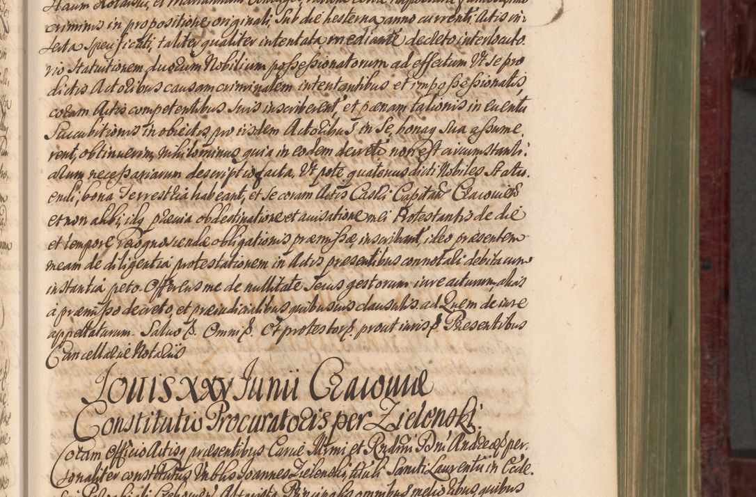 Zdjęcie nr 96 dla obiektu archiwalnego: Acta actorum episcopalium R. D. Andreae Trzebicki, episcopi Cracoviensis et ducis Severiae a die 29 Maii 1676 ad 1678 inclusive. Volumen VII