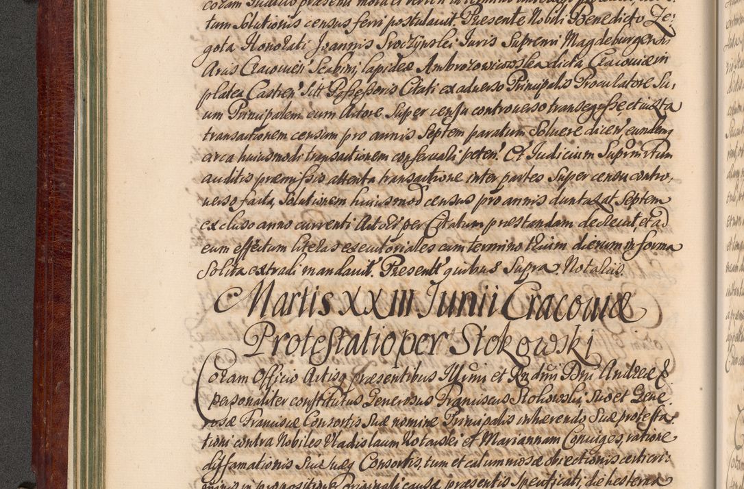 Zdjęcie nr 95 dla obiektu archiwalnego: Acta actorum episcopalium R. D. Andreae Trzebicki, episcopi Cracoviensis et ducis Severiae a die 29 Maii 1676 ad 1678 inclusive. Volumen VII