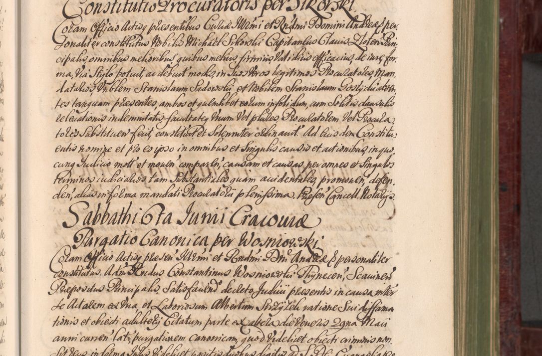Zdjęcie nr 48 dla obiektu archiwalnego: Acta actorum episcopalium R. D. Andreae Trzebicki, episcopi Cracoviensis et ducis Severiae a die 29 Maii 1676 ad 1678 inclusive. Volumen VII
