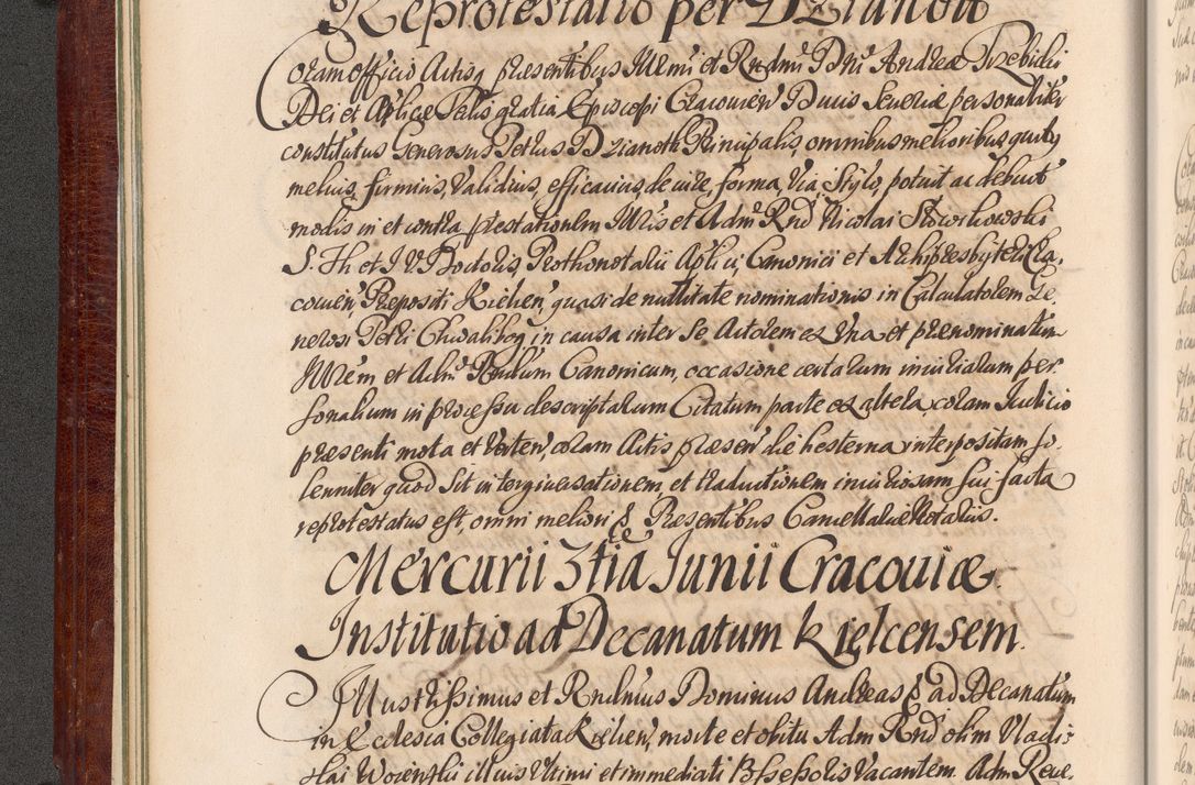 Zdjęcie nr 45 dla obiektu archiwalnego: Acta actorum episcopalium R. D. Andreae Trzebicki, episcopi Cracoviensis et ducis Severiae a die 29 Maii 1676 ad 1678 inclusive. Volumen VII
