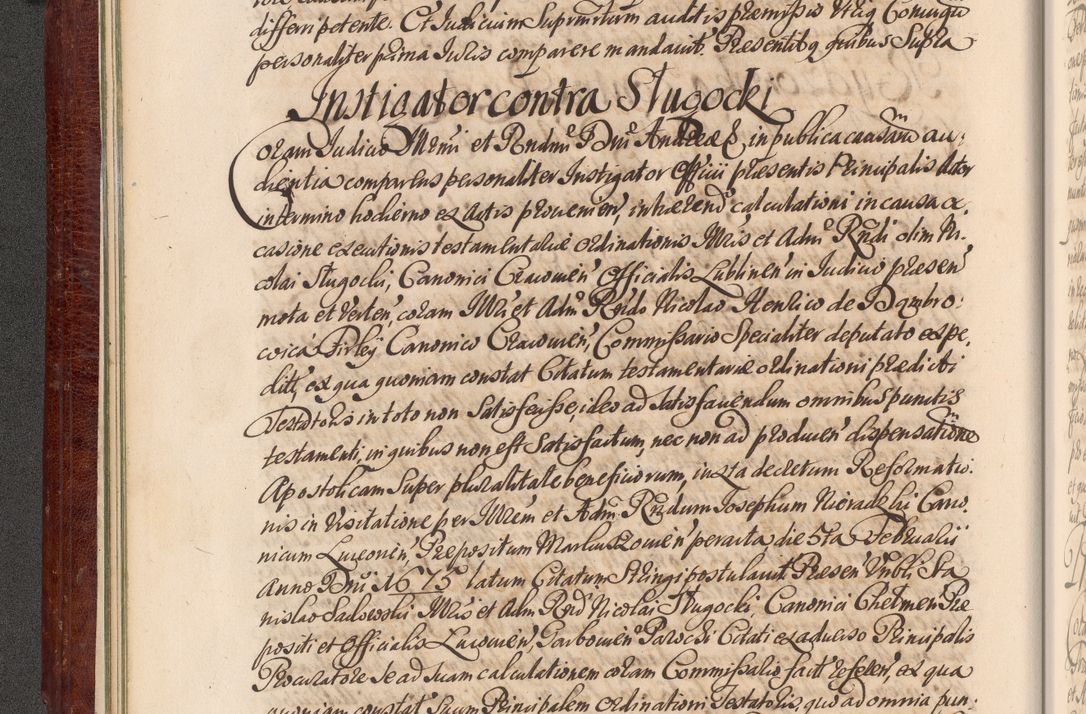 Zdjęcie nr 43 dla obiektu archiwalnego: Acta actorum episcopalium R. D. Andreae Trzebicki, episcopi Cracoviensis et ducis Severiae a die 29 Maii 1676 ad 1678 inclusive. Volumen VII