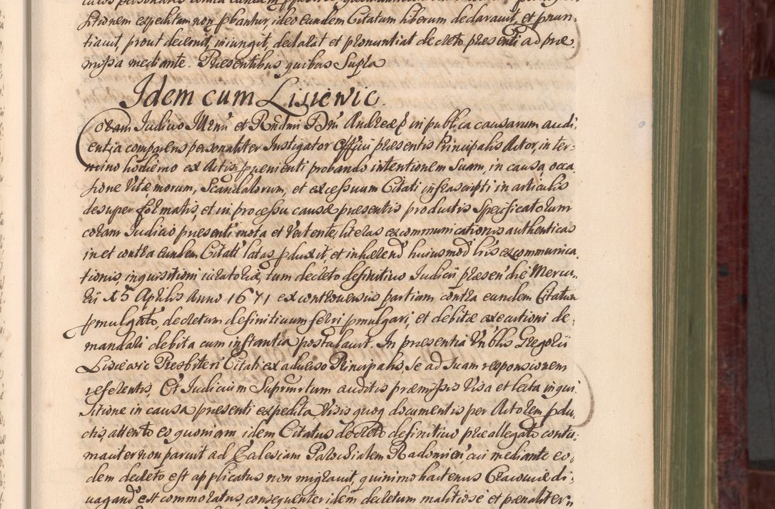 Zdjęcie nr 26 dla obiektu archiwalnego: Acta actorum episcopalium R. D. Andreae Trzebicki, episcopi Cracoviensis et ducis Severiae a die 29 Maii 1676 ad 1678 inclusive. Volumen VII