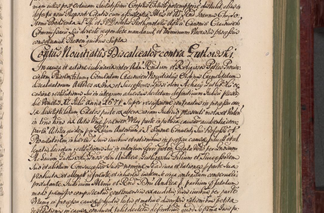 Zdjęcie nr 16 dla obiektu archiwalnego: Acta actorum episcopalium R. D. Andreae Trzebicki, episcopi Cracoviensis et ducis Severiae a die 29 Maii 1676 ad 1678 inclusive. Volumen VII