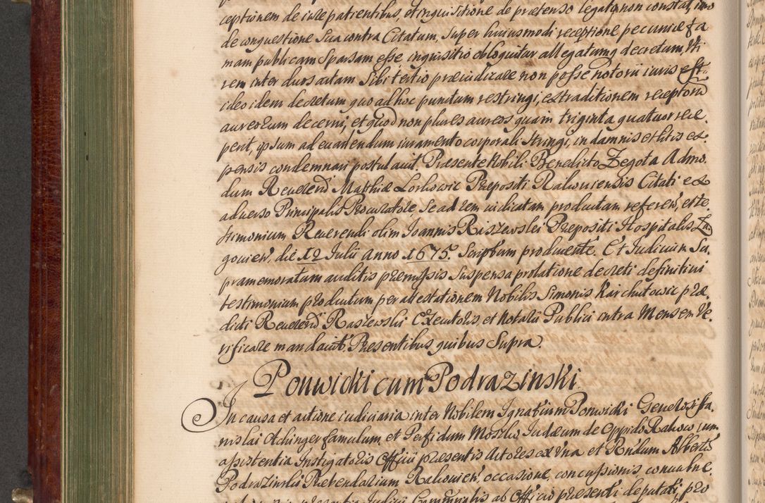 Zdjęcie nr 385 dla obiektu archiwalnego: Acta actorum episcopalium R. D. Andreae Trzebicki, episcopi Cracoviensis et ducis Severiae a die 29 Maii 1676 ad 1678 inclusive. Volumen VII