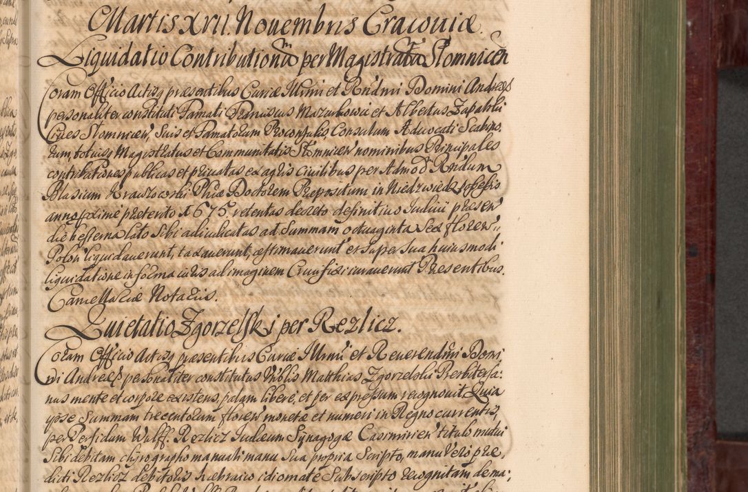 Zdjęcie nr 372 dla obiektu archiwalnego: Acta actorum episcopalium R. D. Andreae Trzebicki, episcopi Cracoviensis et ducis Severiae a die 29 Maii 1676 ad 1678 inclusive. Volumen VII