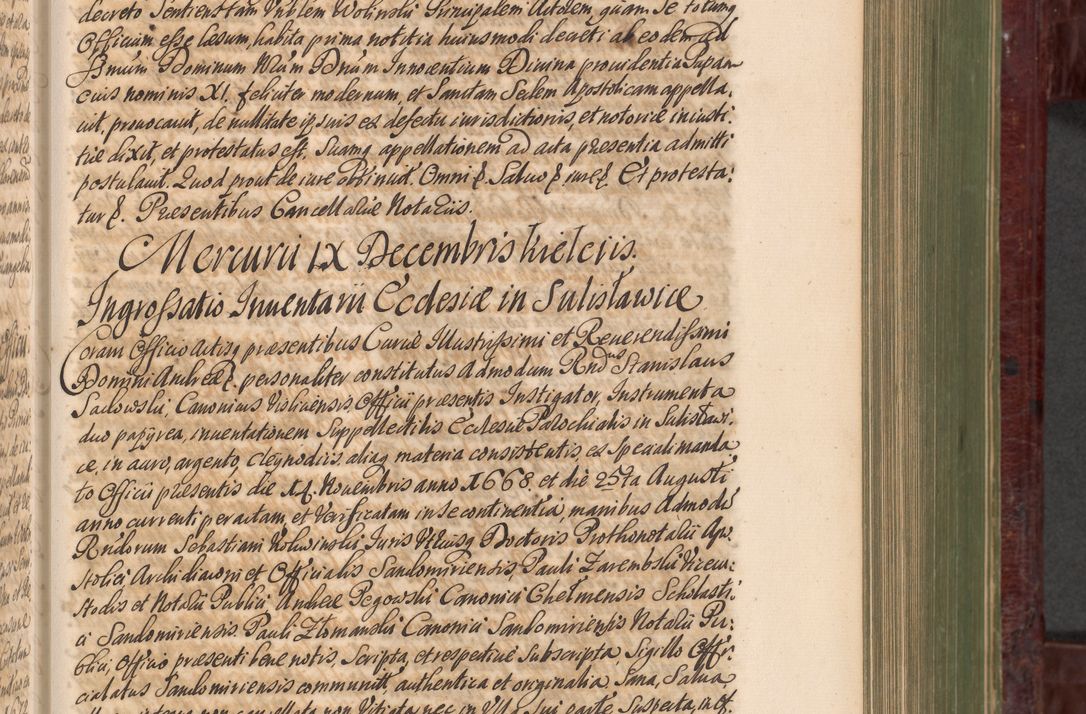 Zdjęcie nr 404 dla obiektu archiwalnego: Acta actorum episcopalium R. D. Andreae Trzebicki, episcopi Cracoviensis et ducis Severiae a die 29 Maii 1676 ad 1678 inclusive. Volumen VII