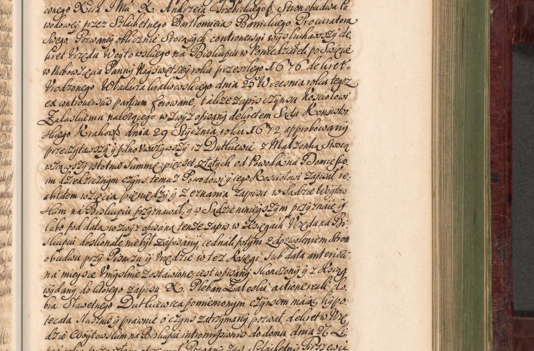Zdjęcie nr 596 dla obiektu archiwalnego: Acta actorum episcopalium R. D. Andreae Trzebicki, episcopi Cracoviensis et ducis Severiae a die 29 Maii 1676 ad 1678 inclusive. Volumen VII